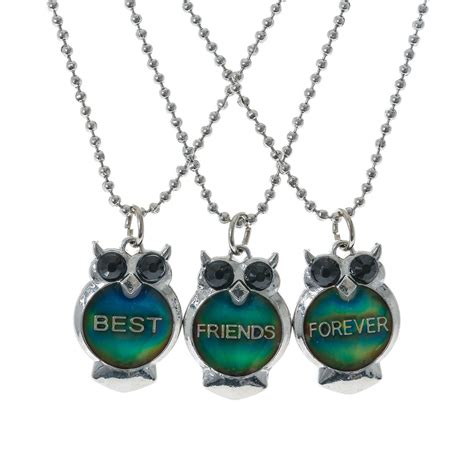 3 Pack Best Friends Forever Mood Changing Necklaces Best Friend