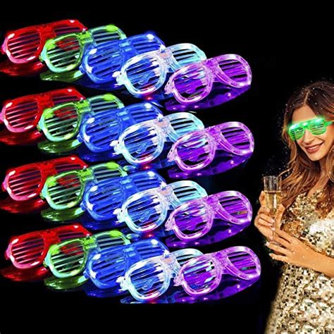 20 Pack Led Glasses New Years Eve Christmas Party Supplies 6 Colors Light Up