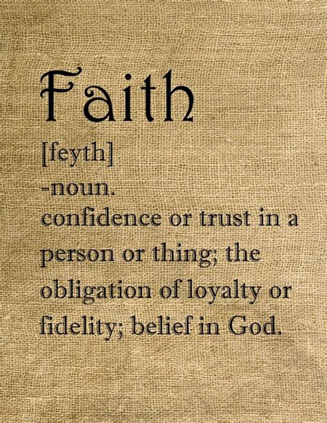 Faith Dictionary Definition Download And Print Image