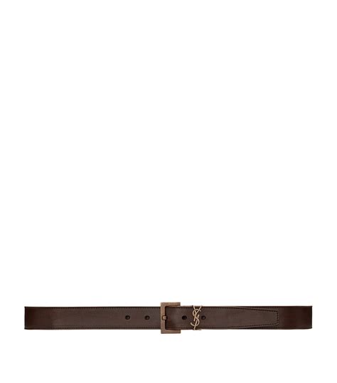 Saint Laurent Leather Logo Belt Harrods Au