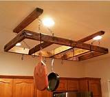 Wood Hanging Pot And Pan Rack Pictures