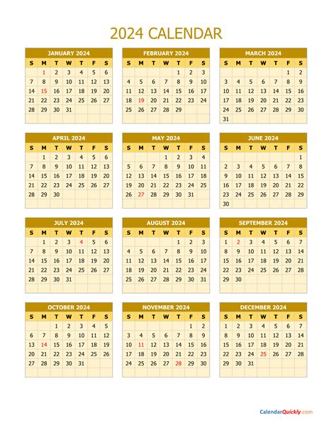 2024 Calendar Vertical Calendar Quickly