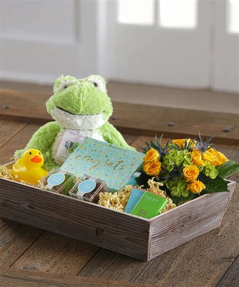New Baby Congratulations T Basket For Baby Boy By Carithers Flowers