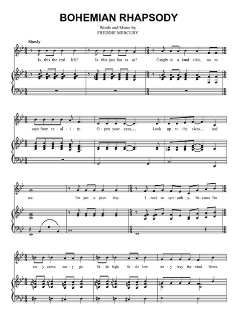 What genre is bohemian rhapsody? Bohemian Rhapsody | MuseScore.com | Piano music lessons ...