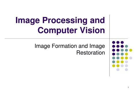 Ppt Image Processing And Computer Vision Powerpoint Presentation