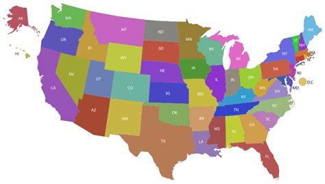 United States Map With Labels Openclipart