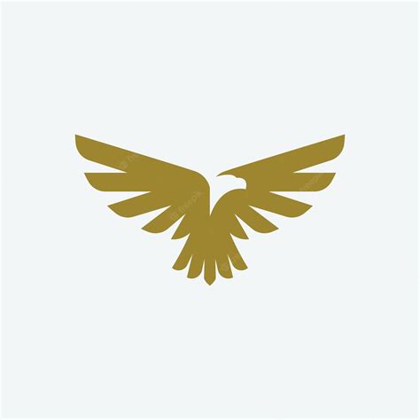Premium Vector Golden Eagle Logo Design Vector Illustration On White