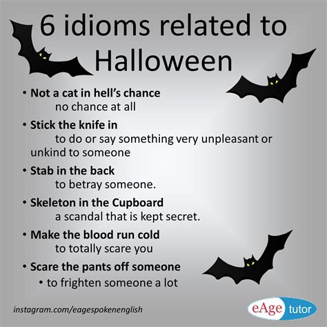 6 Idioms Related To Halloween Más English Idioms English Phrases