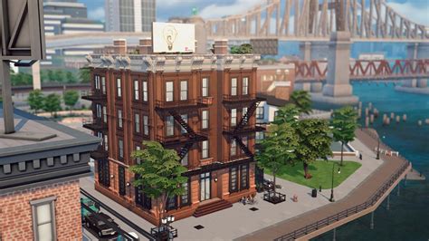 New York Brownstone Building The Sims 4 Speed Build Youtube