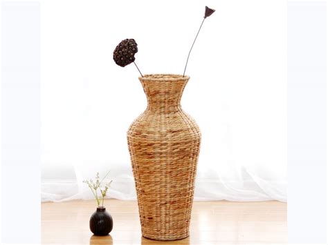 Rustic Hand Woven Floor Vase Flower Arrangement Wedding Gift Etsy