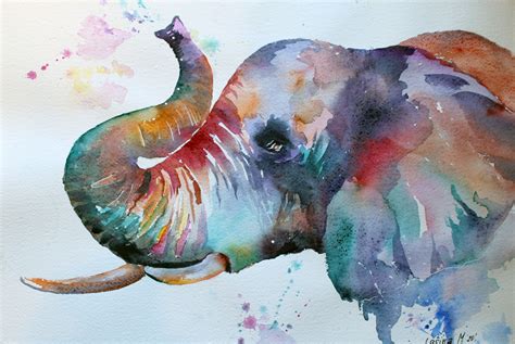 Beautiful And Colorful Elephant Paintings Paint Colors