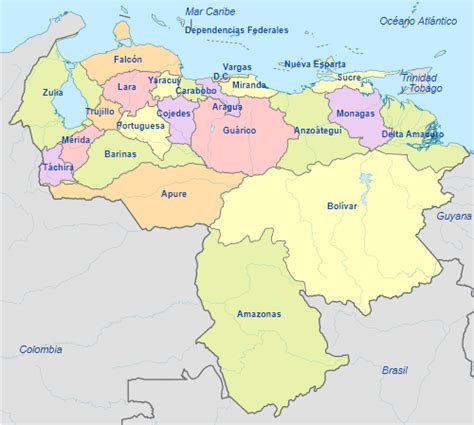 Lista De Todos Los Estados De Venezuela Arte Y Patrimonio Prof