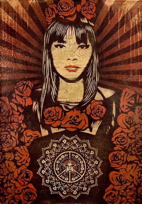 Rose Girl By Shepard Fairey Shepard Fairey Art Obey Art