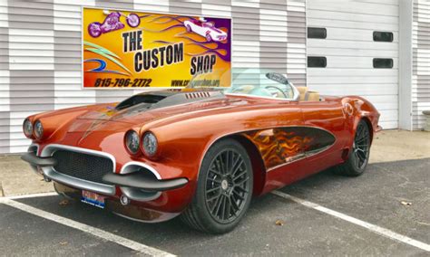 The memory of the old route 66 convertible never faded. 1962 Corvette Roadster Custom Protouring Supercharged Sema ...