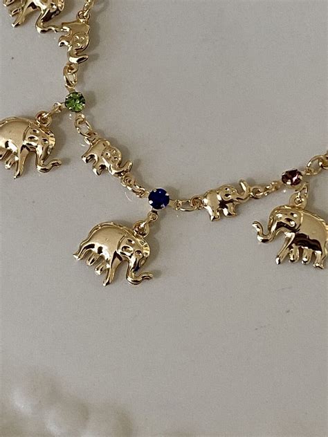 18k Gold Plated Elephant Ankle Bracelet Ebay