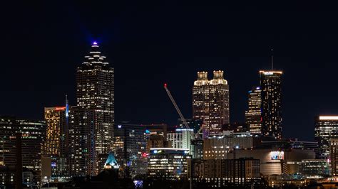 Downtown Atlanta at Night from Georgia Tech : gatech