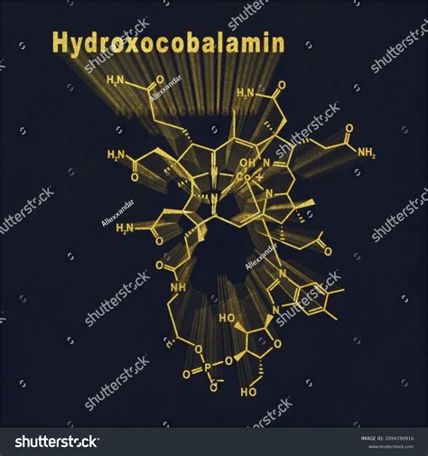 Hydroxocobalamin Vitamin B12 Structural Chemical Formula Stock