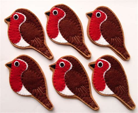 Robin Pdf Pattern Felt Bird Sewing Tutorial And Embroidery Etsy Canada