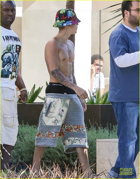 Justin Bieber Shows Off Major Confidence By Going Shirtless And Floral