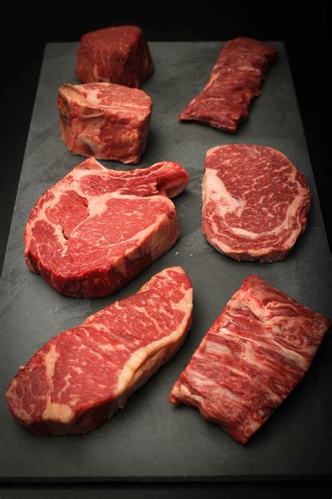 Мясницкая, 7/1 steak it easy на ул. Our USDA Prime All Natural Lineup from bottom left to right: NY Strip, Spinalis(ribeye cap steak ...