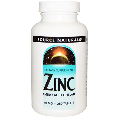 Source Naturals Zinc 50 Mg 250 Tablets Iherb