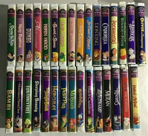 Walt Disney MASTERPIECE COLLECTION COMPLETE SET Lot X Clamshell VHS Tapes EBay