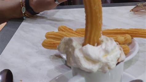 Churros With Some Cream Youtube