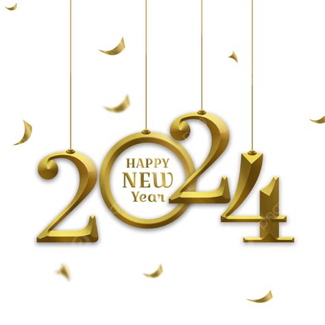 Happy New Year Gold Text Effect D Text D Number D Design Png Transparent