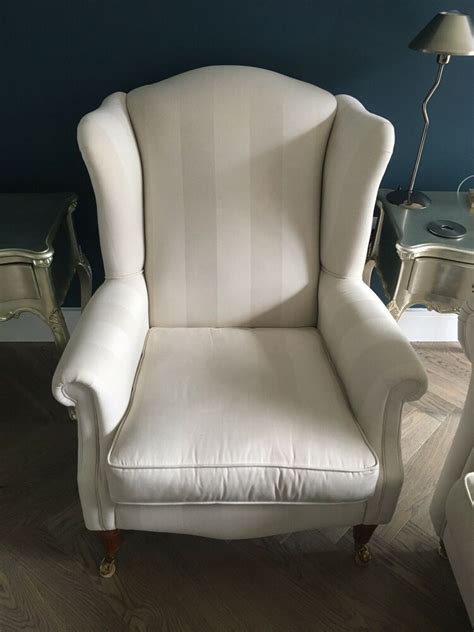 French armchairs classical armchairs linen armchairs. Laura Ashley Southwold Armchair Marquee Stripe Linen Cream ...