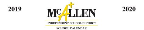 Mcauliffe Elementary School District Instructional Calendar Mcallen