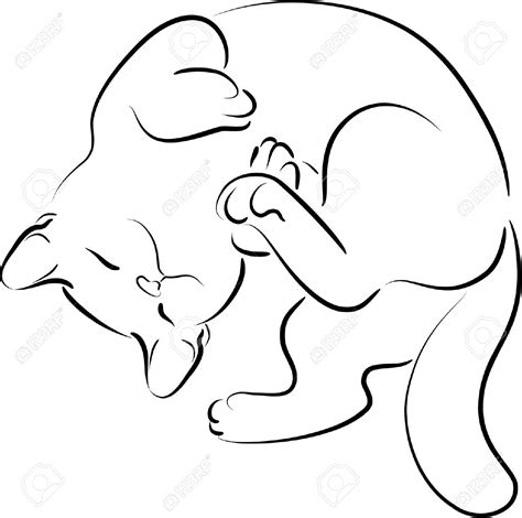 This cat drawing tutorial is a new addition to our ever growing collection of step by step drawing. Stock Vector in 2020 | Cat tattoo, Cat outline, Cat quilt