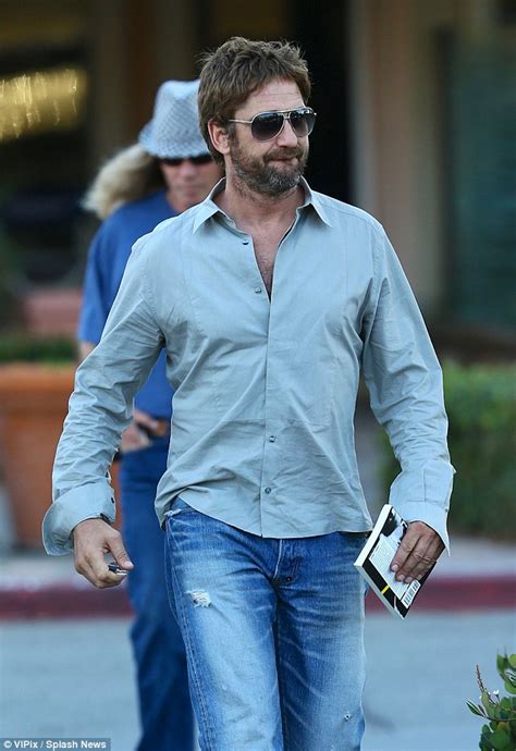 Totally Smitten Gerard Butler Dresses Down In Denim As He Enjoys Yet Another Date With Mystery