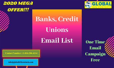 Banks Credit Unions Email List