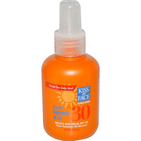 Kiss My Face Sun Spray Oil Spf 30 Sunscreen 4 Fl Oz 118 Ml Iherb
