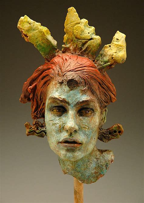 Sybil Ceramic 15x11x15 The Women Ceramic Sculpture Figurative