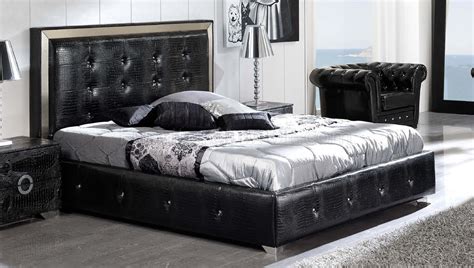 black button tufted faux leather modern platform bed w storage