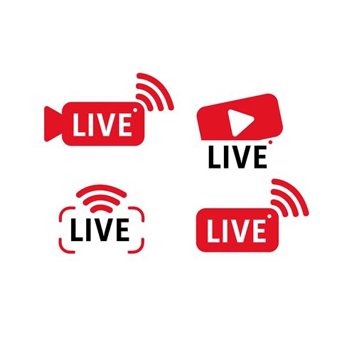 Set Of Live Streaming Icons 1313783 Vector Art At Vecteezy