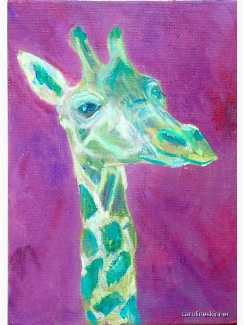 Colourful Giraffe Poster By Carolineskinner Redbubble