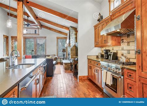 A wide variety of hardwood ceiling options are available to you, such as project solution capability, function, and feature. Open Kitchen Design With Vaulted Ceiling And Hardwood ...