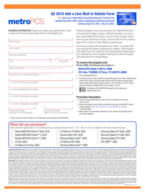 Metro Pcs Online Rebate Form