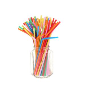 No plastic pollution campaign and packaging waste concept with disposable straws. Say NO to plastic straws - EasyEcoTips