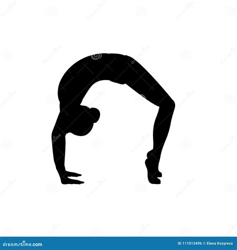 girl gymnastic sport silhouette sportswoman stock vector illustration of cute athlete 111013496