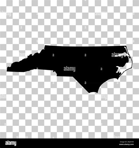 North Carolina Map Shape United States Of America Flat Concept Symbol