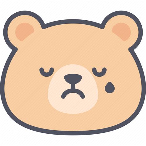 Cry Teddy Bear Emoticon Emoji Emotion Expression Icon Download