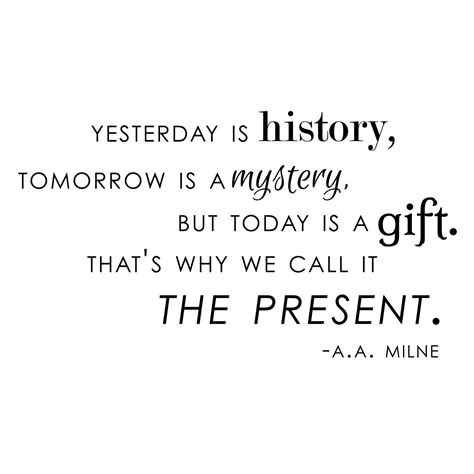 Quote Yesterday Is History Tomorrow Is A Mystery Shortquotescc