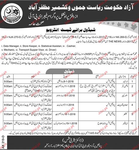 Government Of Azad Jammu Kashmir Jobs Job Advertisement Pakistan
