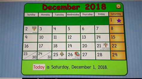 Starfall Make A Calendar December 2018 Youtube