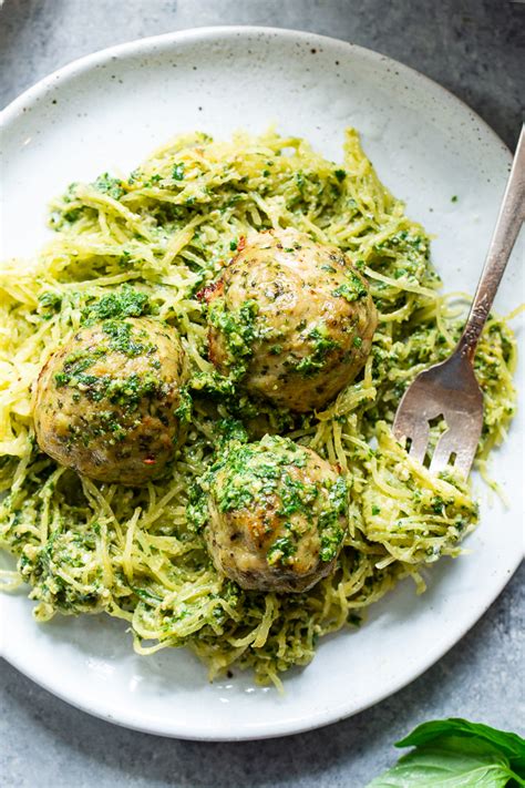 With fresh flavor from the cherry tomatoes and photo: Paleo Pesto Chicken Meatballs {Whole30, Keto} | The Paleo ...