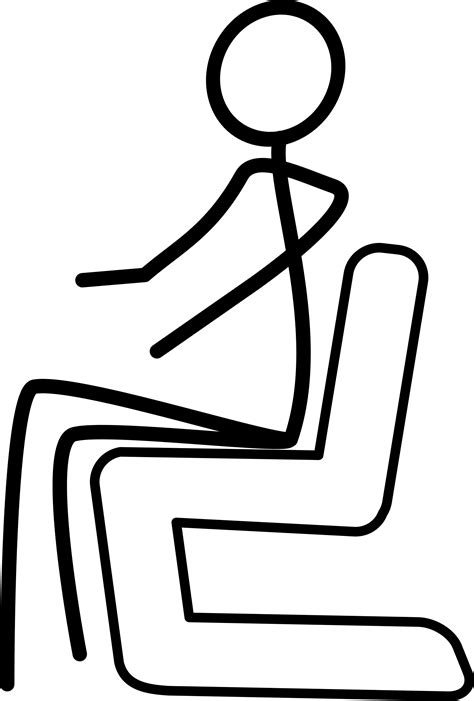 Clipart Seated Stick Figure