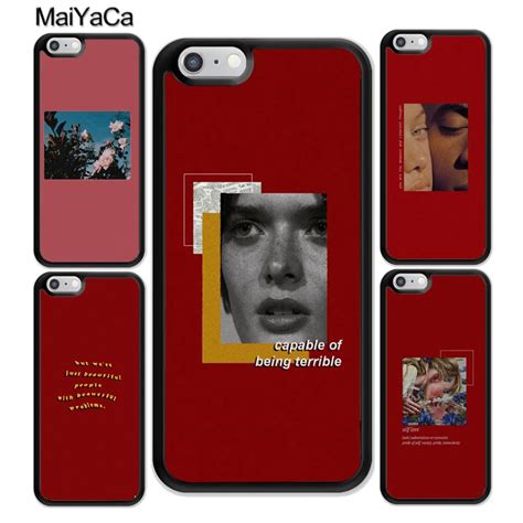 Maiyaca Red Aesthetic Printed Soft Rubber Phone Cases For Iphone 6 6s